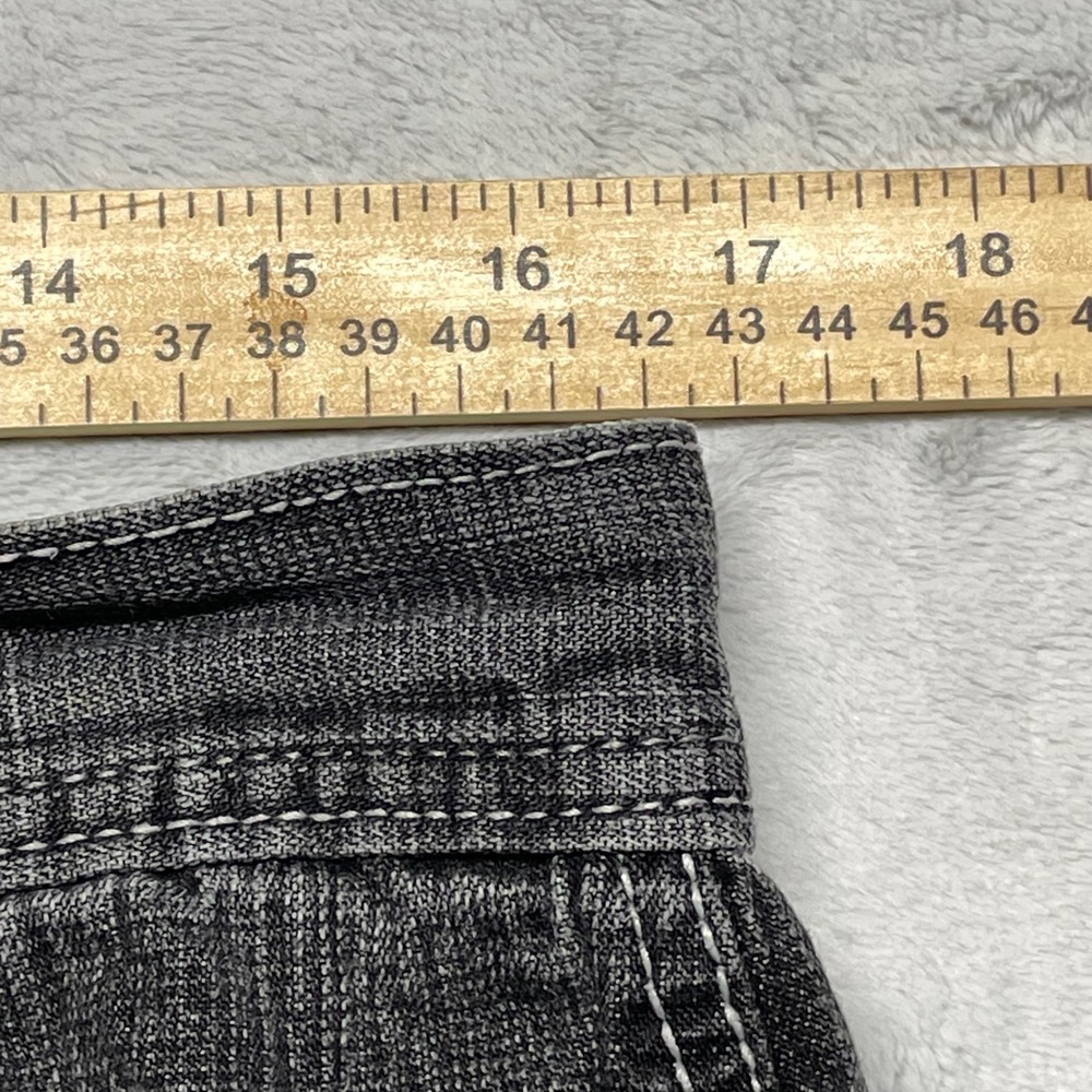 Mens Jeans 36 Black Faded Y2K Baggy Hip Hop Streetwear Relaxed Straight Denim - Picture 4 of 11